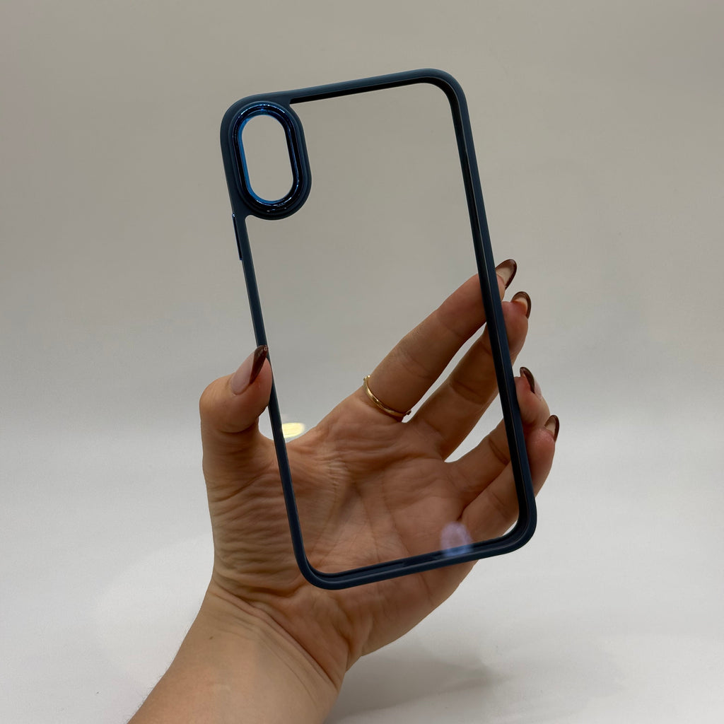 CASE IPHONE XR BORDE COLOR AZUL