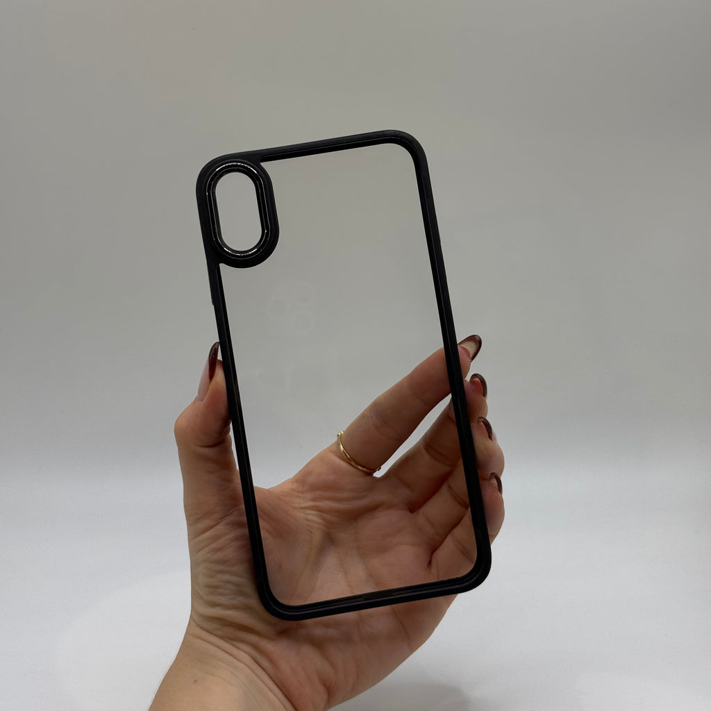 CASE IPHONE XR BORDE COLOR NEGRO