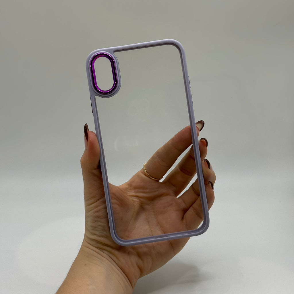 CASE IPHONE XR BORDE COLOR LILA