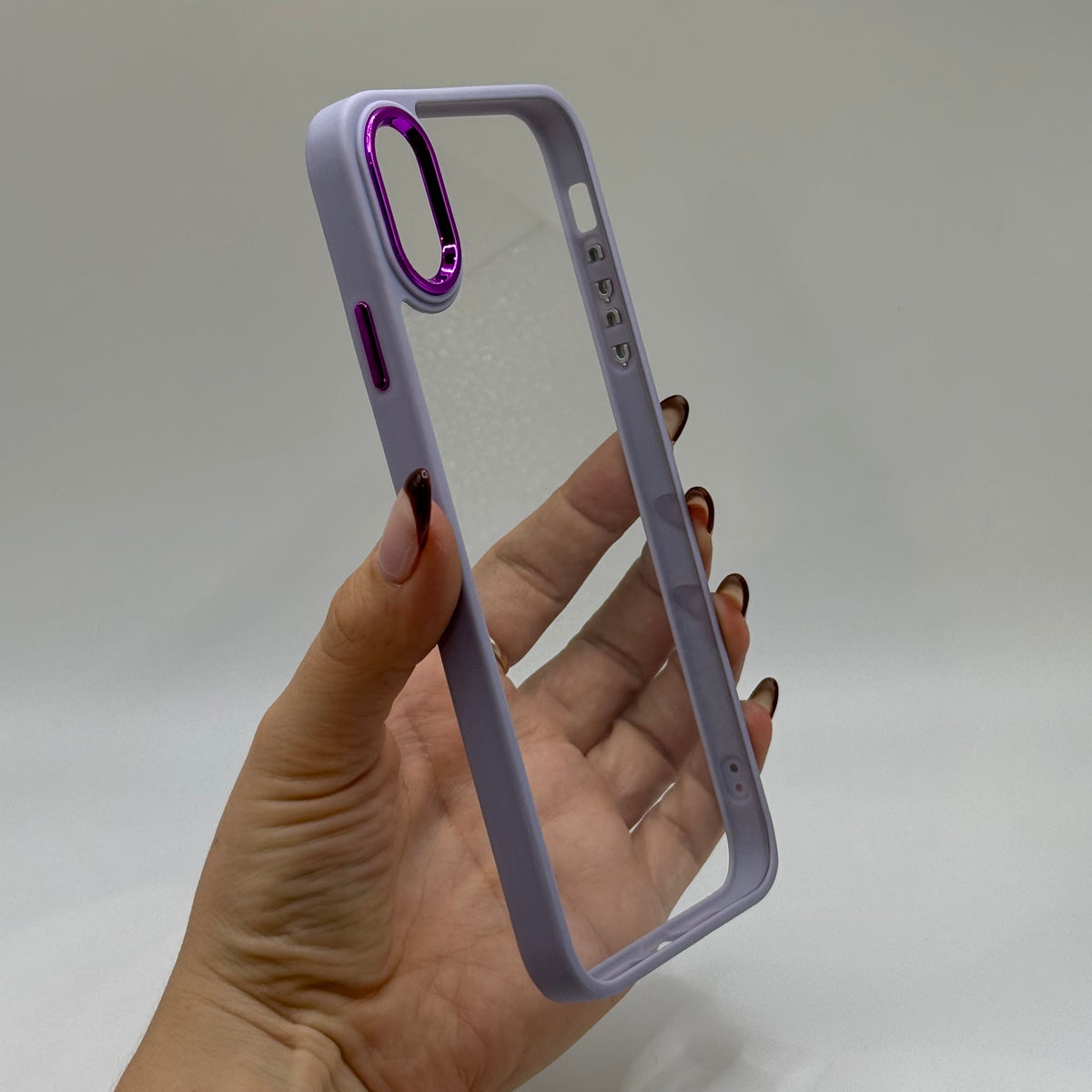 CASE IPHONE XR BORDE COLOR LILA