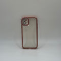 CASE IPHONE 11 BORDE METALIZADO ROSADO