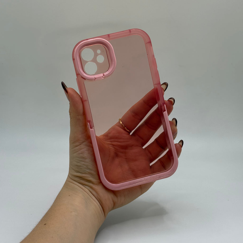 CASE IPHONE 11 SOPORTE ROSADO