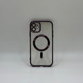 CASE IPHONE 11 BORDE METALIZADO MAGSAFE MORADO