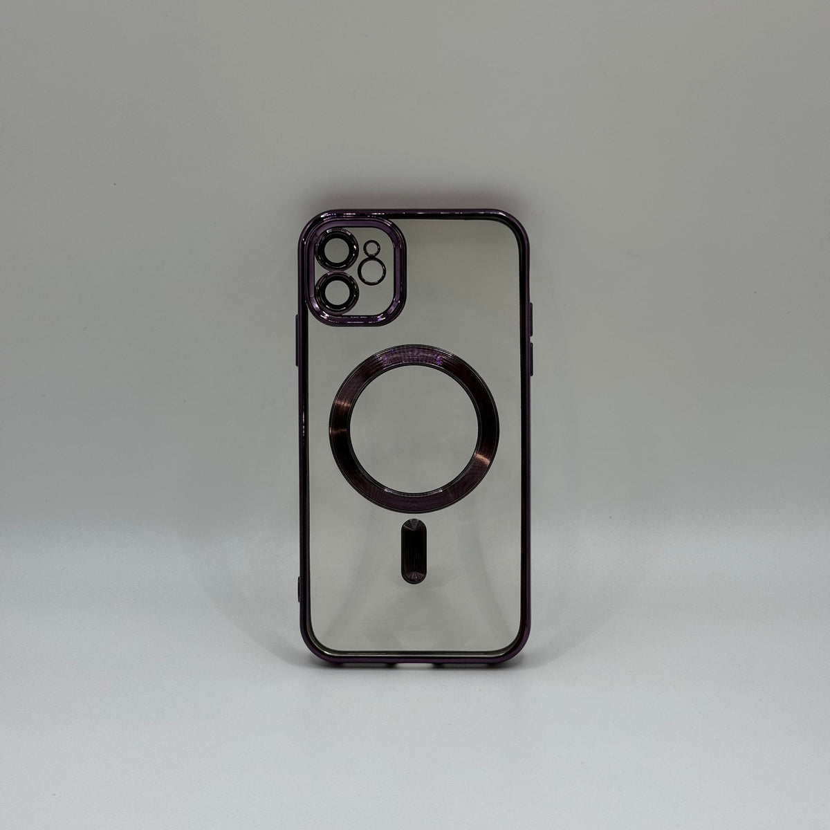CASE IPHONE 11 BORDE METALIZADO MAGSAFE MORADO