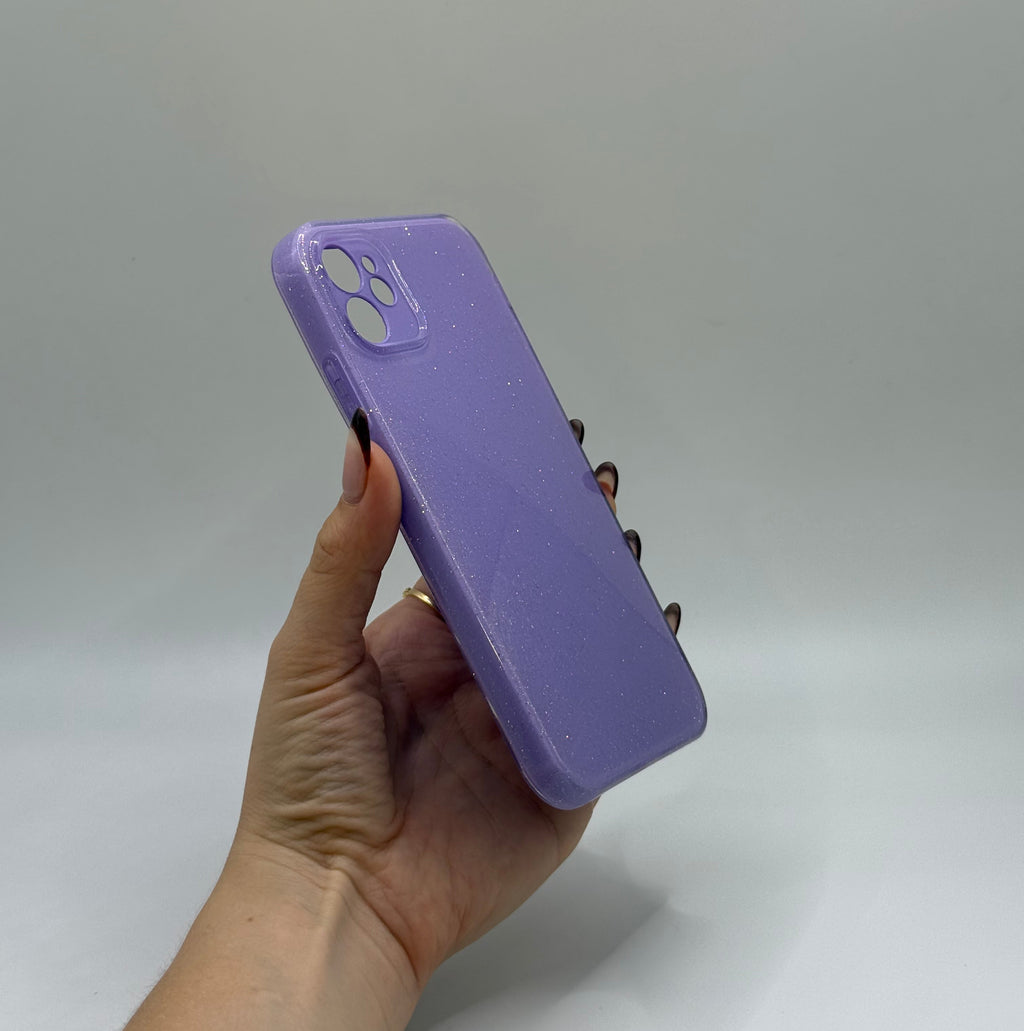 CASE IPHONE 11 DESTELLOS LILA