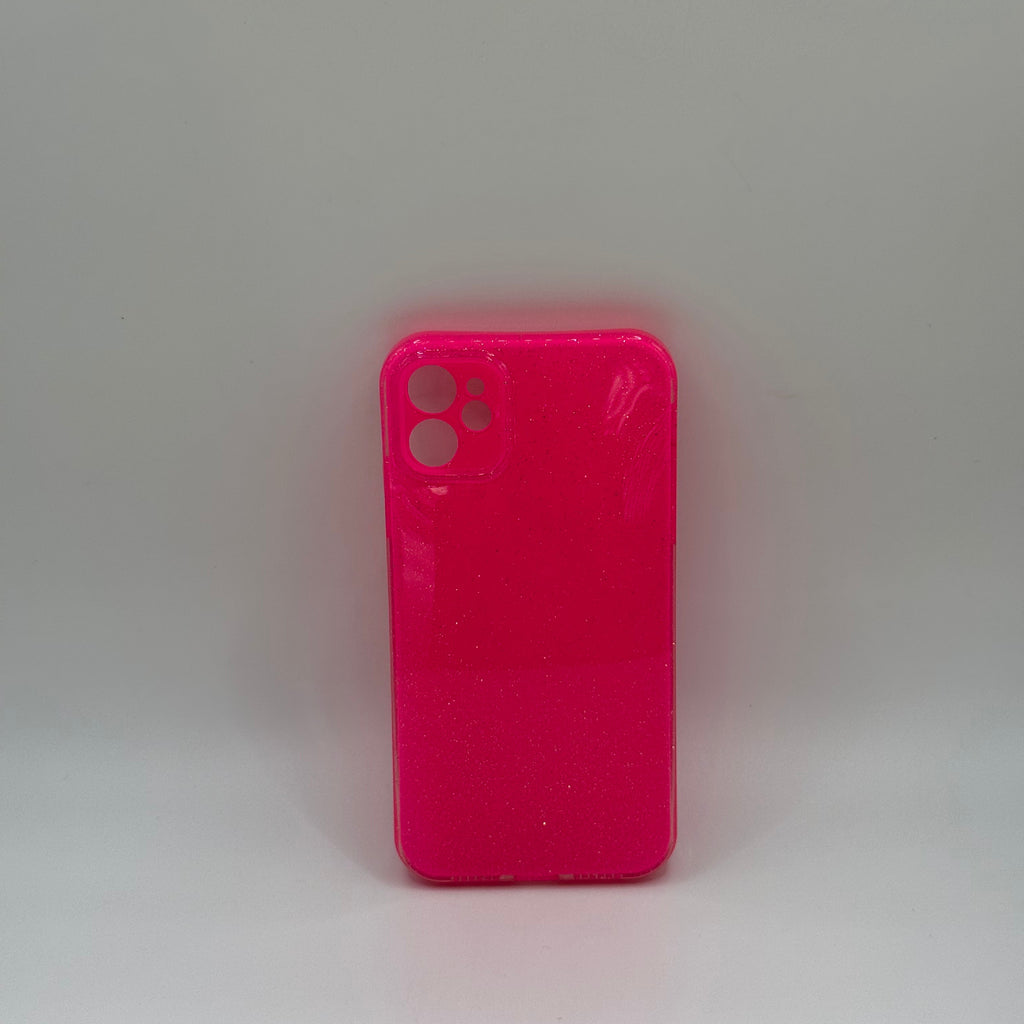 CASE IPHONE 11 DESTELLOS FUCSIA