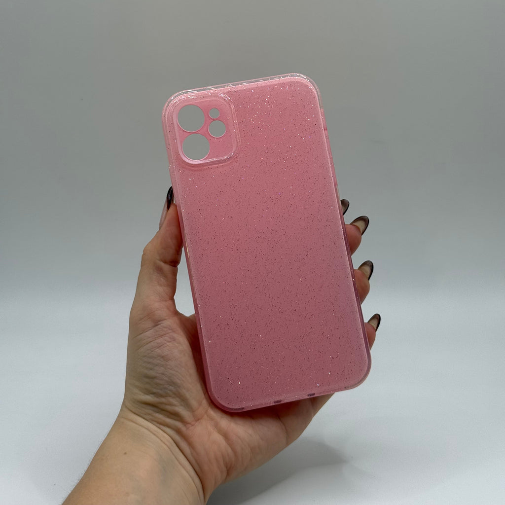 CASE IPHONE 11 DESTELLOS ROSADO