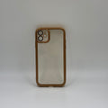 CASE IPHONE 11 BORDE METALIZADO DORADO