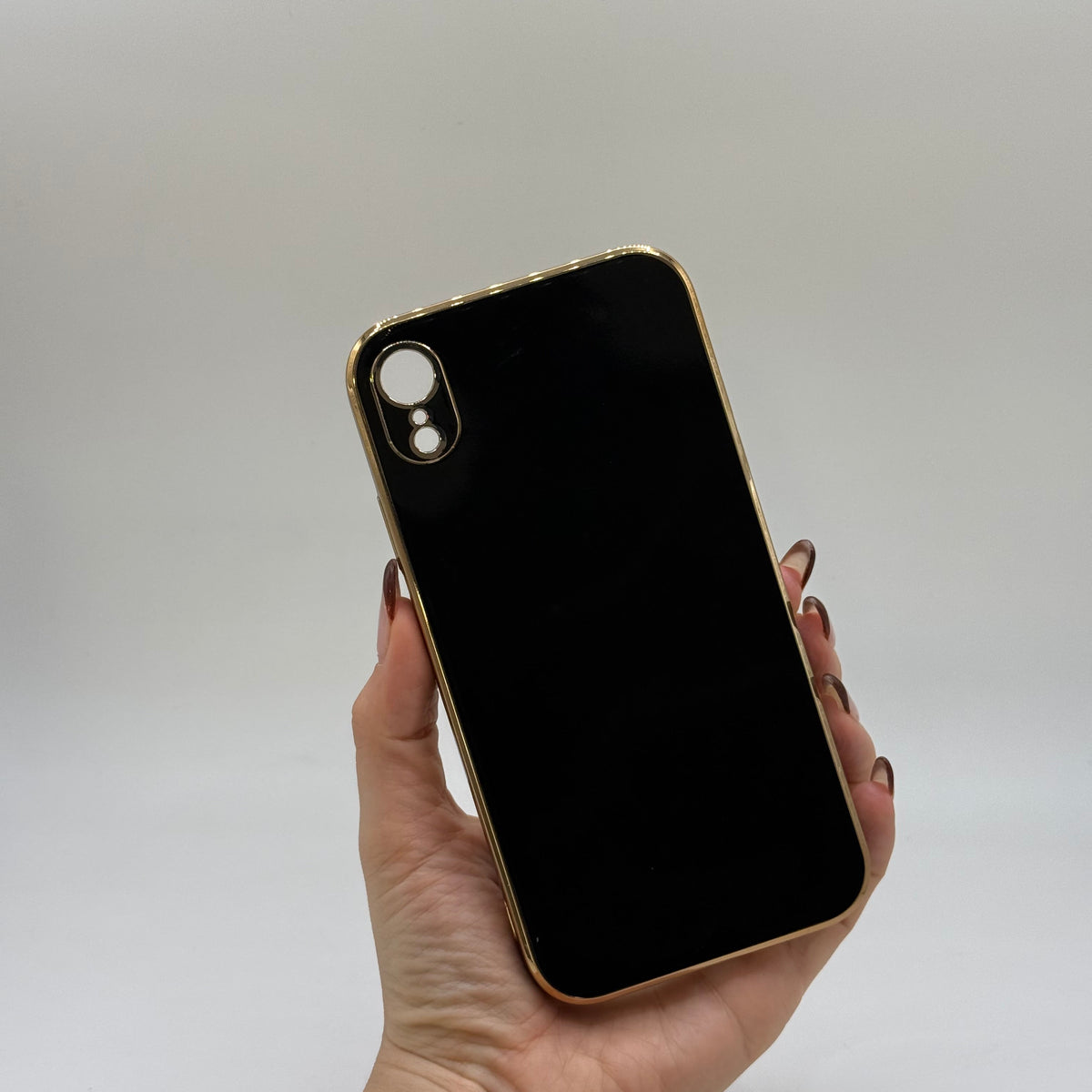 CASE IPHONE XR LUJO NEGRO
