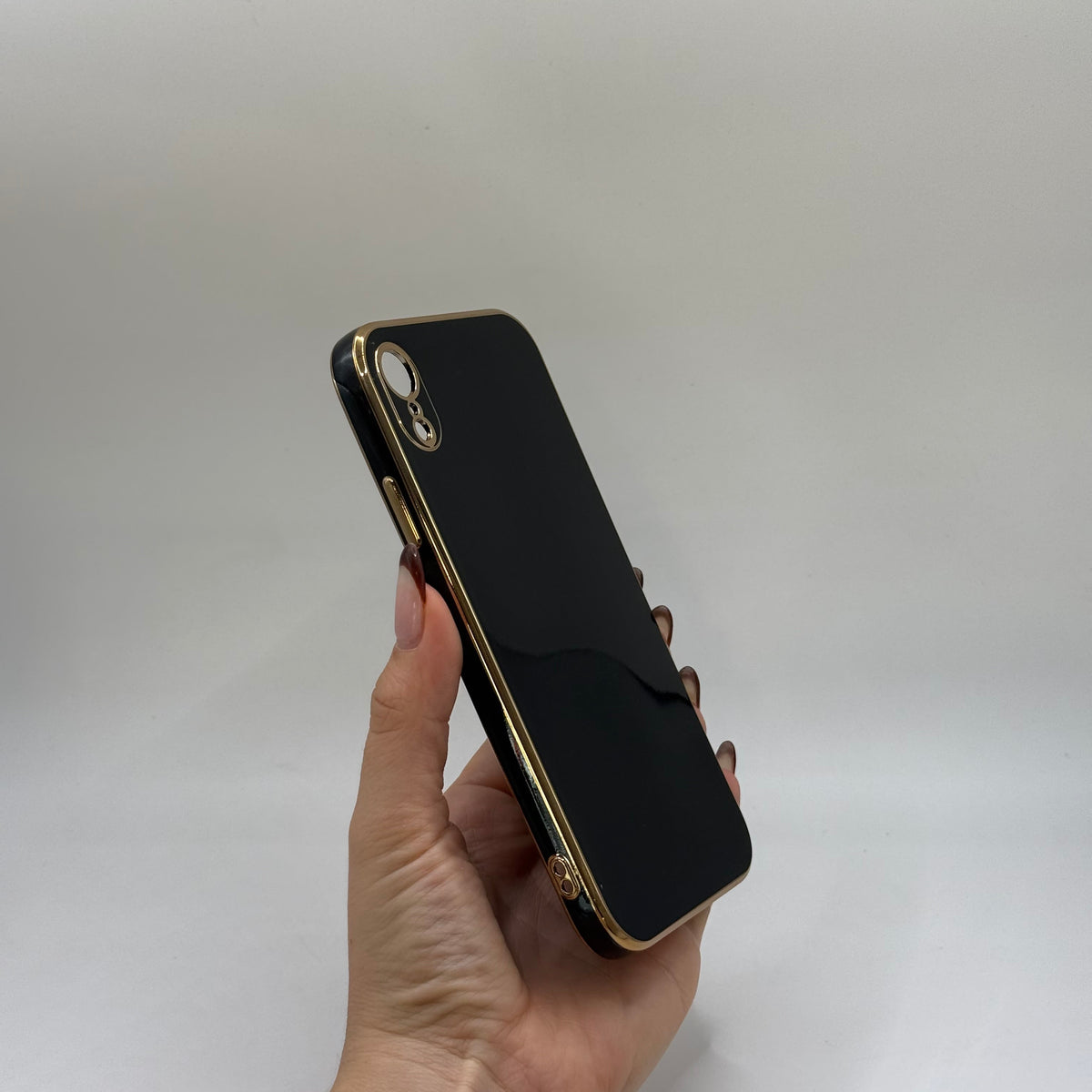 CASE IPHONE XR LUJO NEGRO
