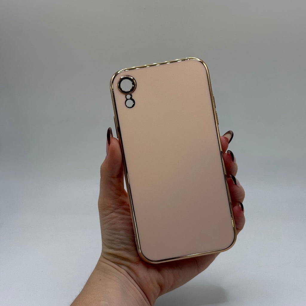 CASE IPHONE XR LUJO ROSADO