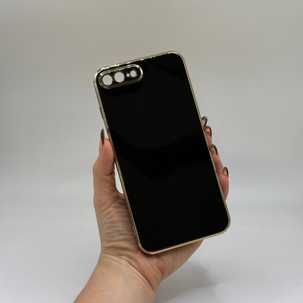 CASE IPHONE 7-8 PLUS LUJO NEGRO