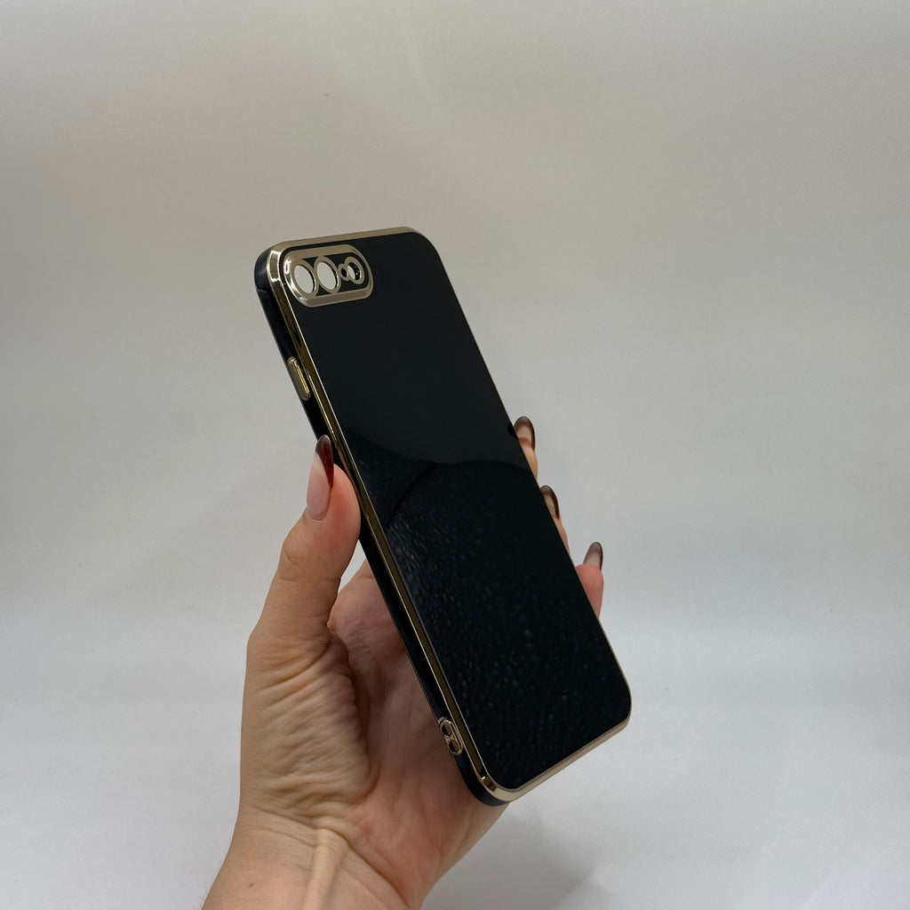CASE IPHONE 7-8 PLUS LUJO NEGRO