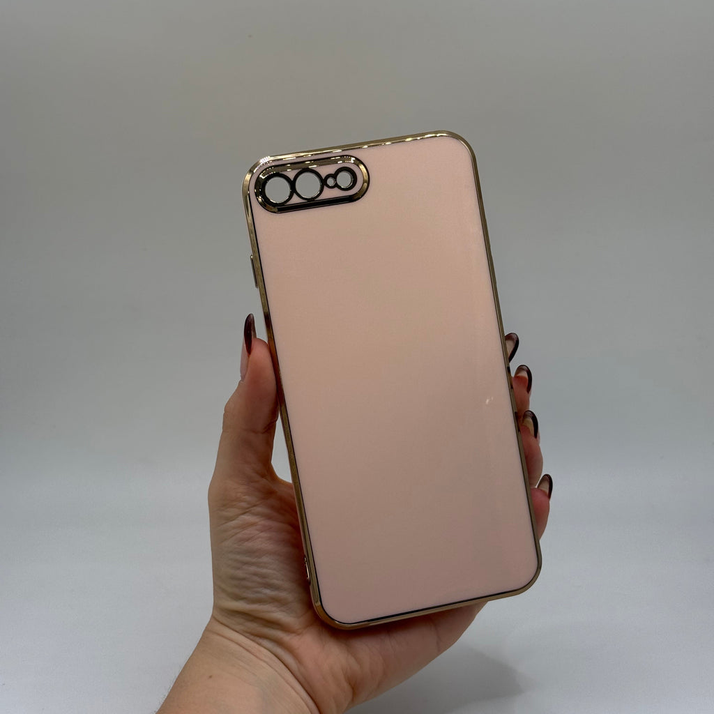 CASE IPHONE 7-8 PLUS LUJO ROSADO