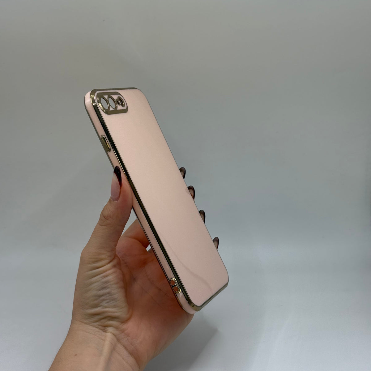 CASE IPHONE 7-8 PLUS LUJO ROSADO