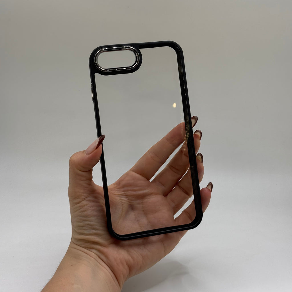 CASE IPHONE 7-8 PLUS BORDE COLOR NEGRO