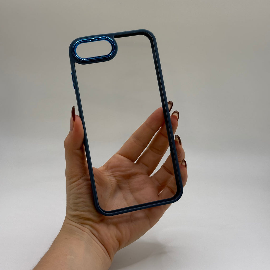 CASE IPHONE 7-8 PLUS BORDE COLOR AZUL