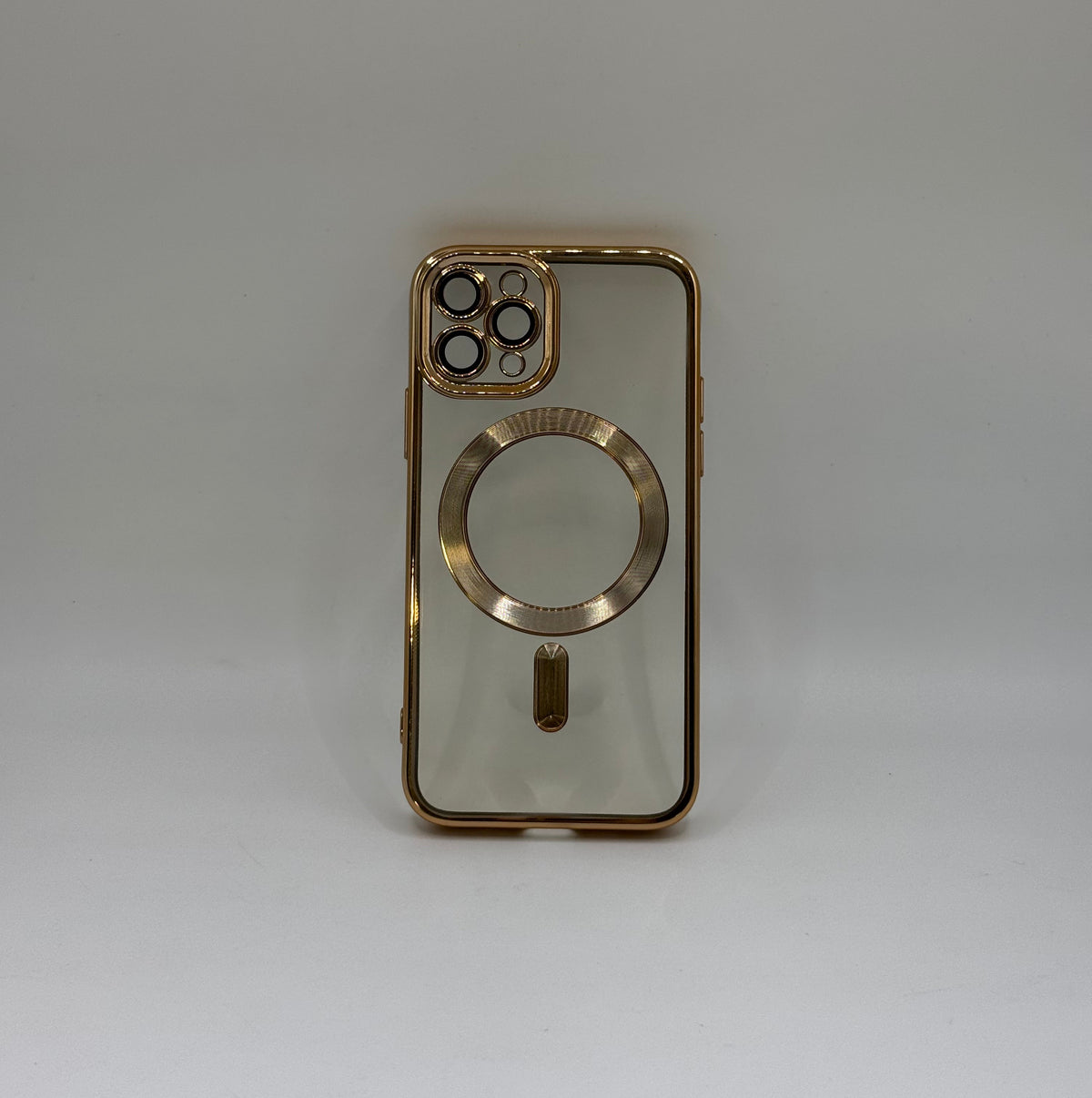 CASE IPHONE 11 PRO BORDE METALIZADO DORADO