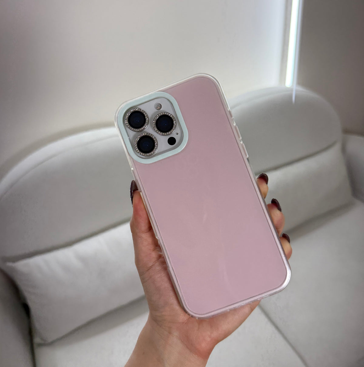 CASE IPHONE 14 PRO PASTEL ROSADO