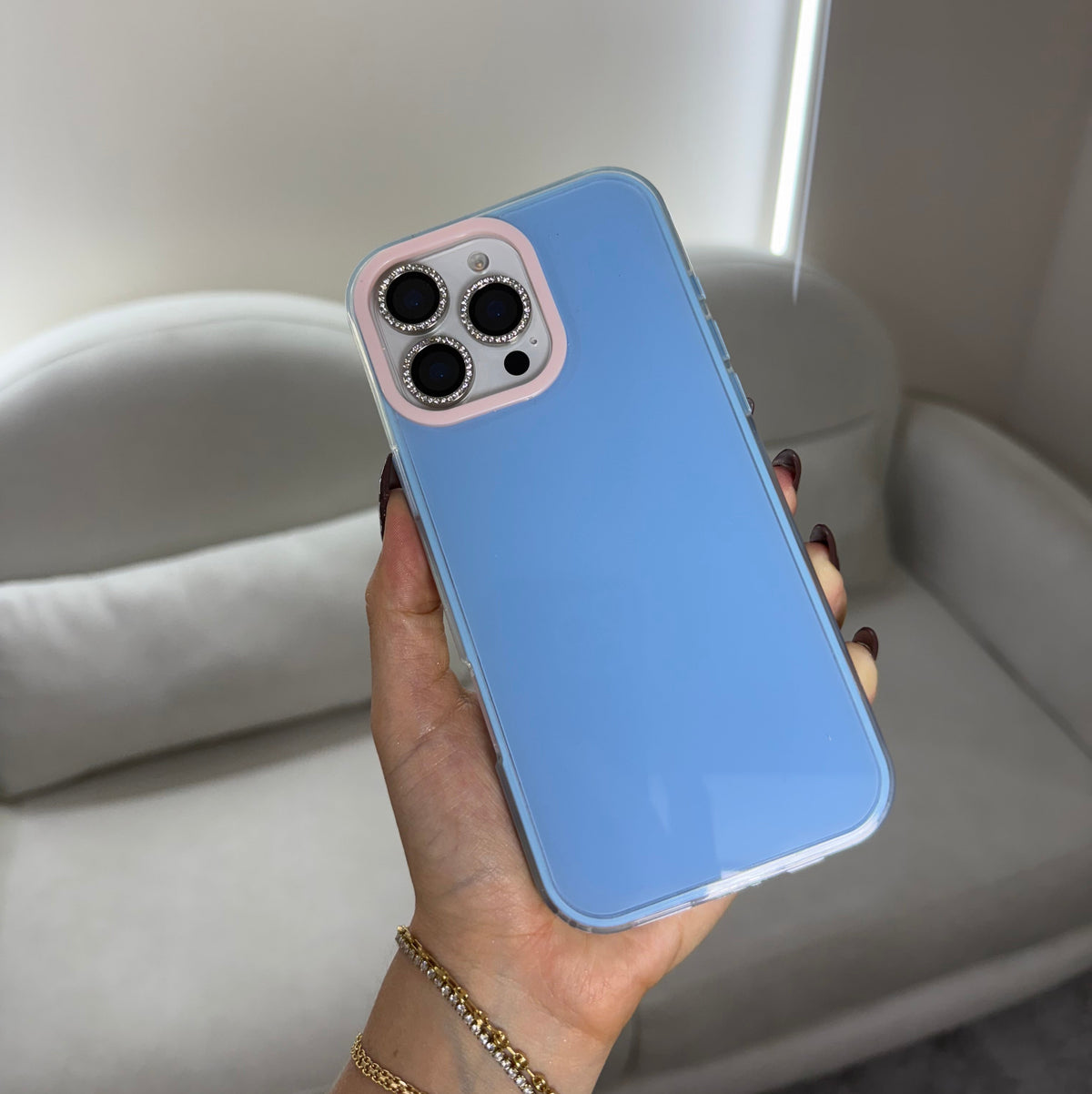 CASE IPHONE 15 PRO MAX PASTEL CELESTE