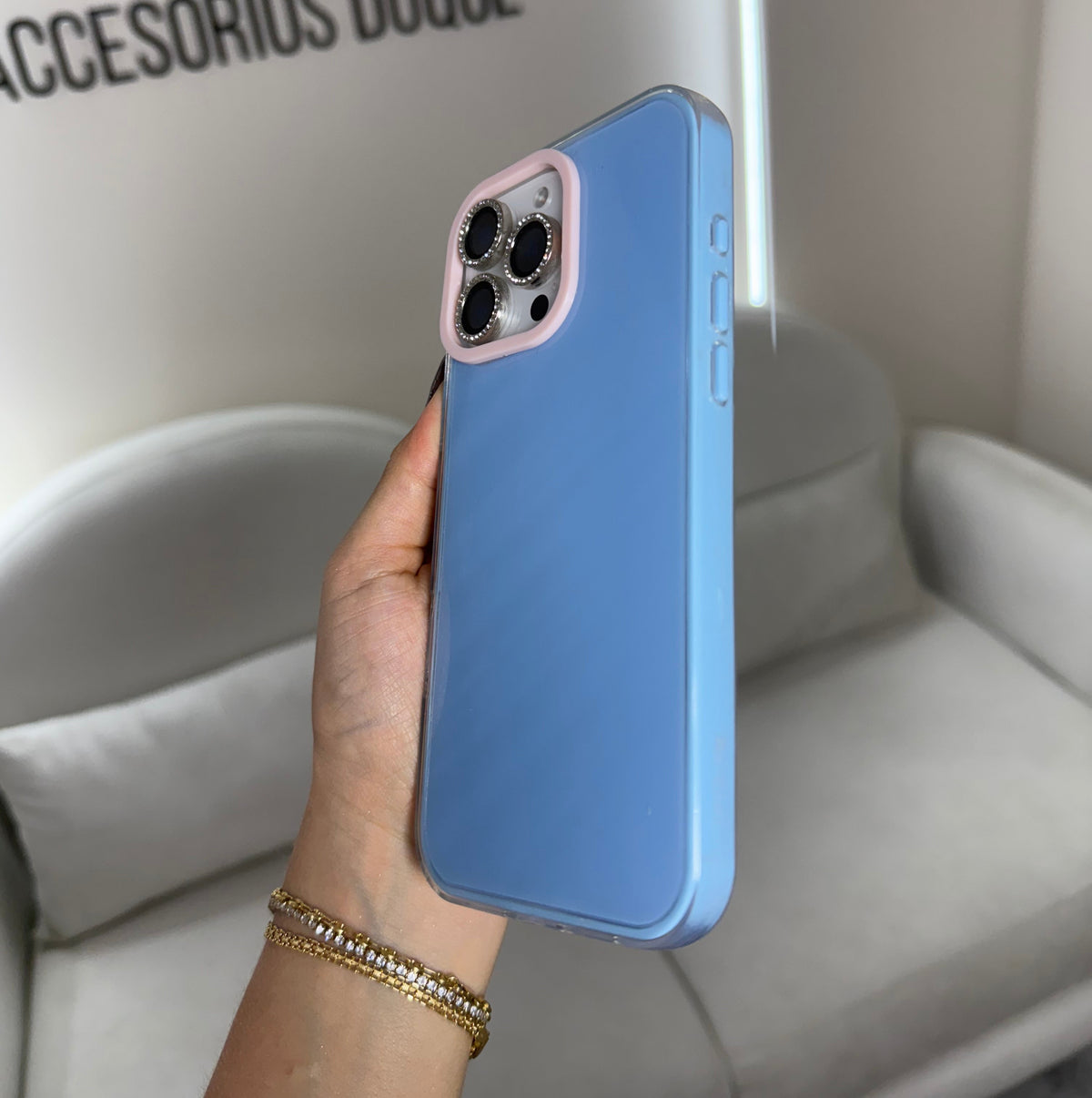 CASE IPHONE 15 PRO MAX PASTEL CELESTE