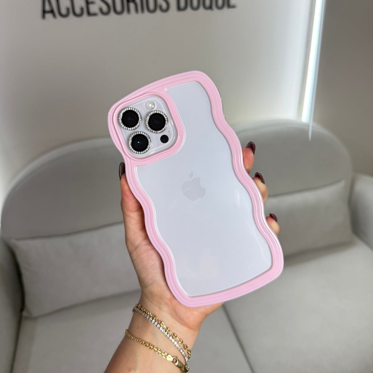 CASE IPHONE 12 PRO MAX NUBE ROSADO