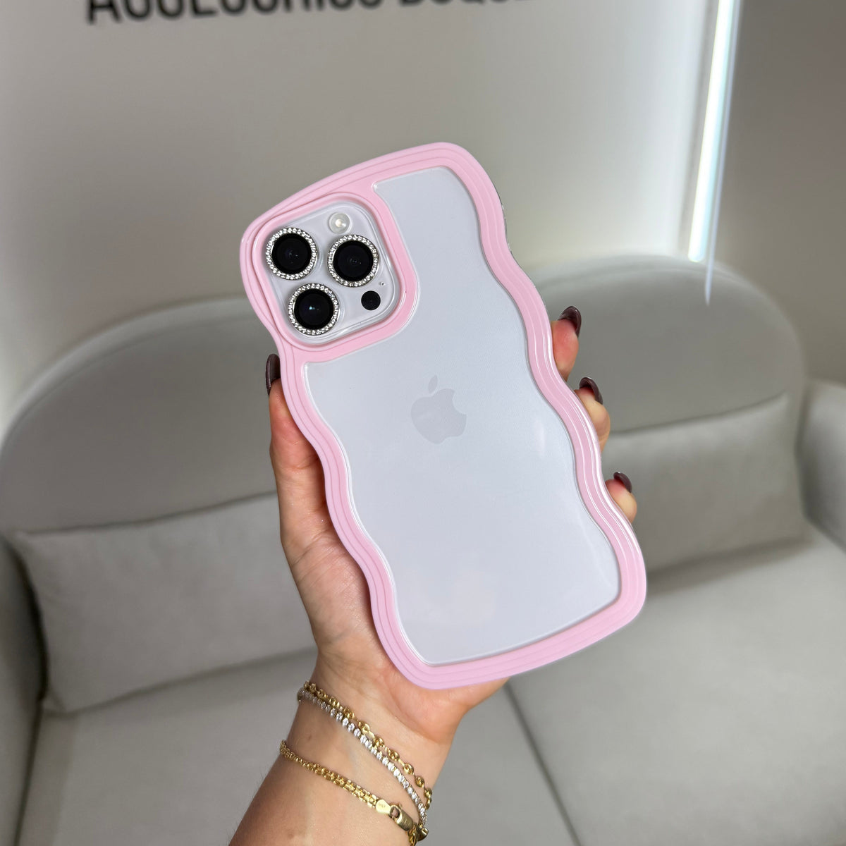 CASE IPHONE 13 PRO NUBE ROSA