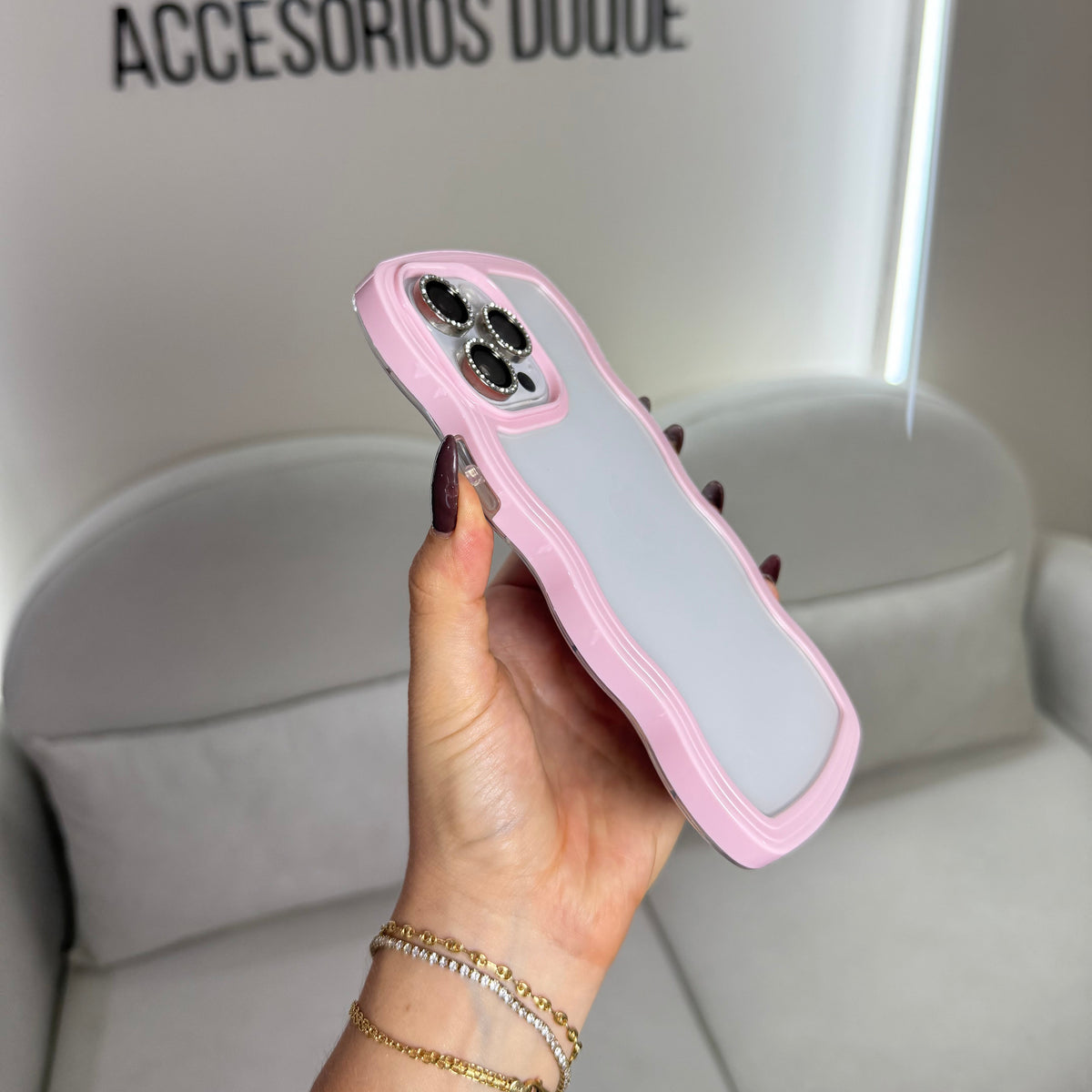 CASE IPHONE 14 PRO MAX NUBE ROSADO