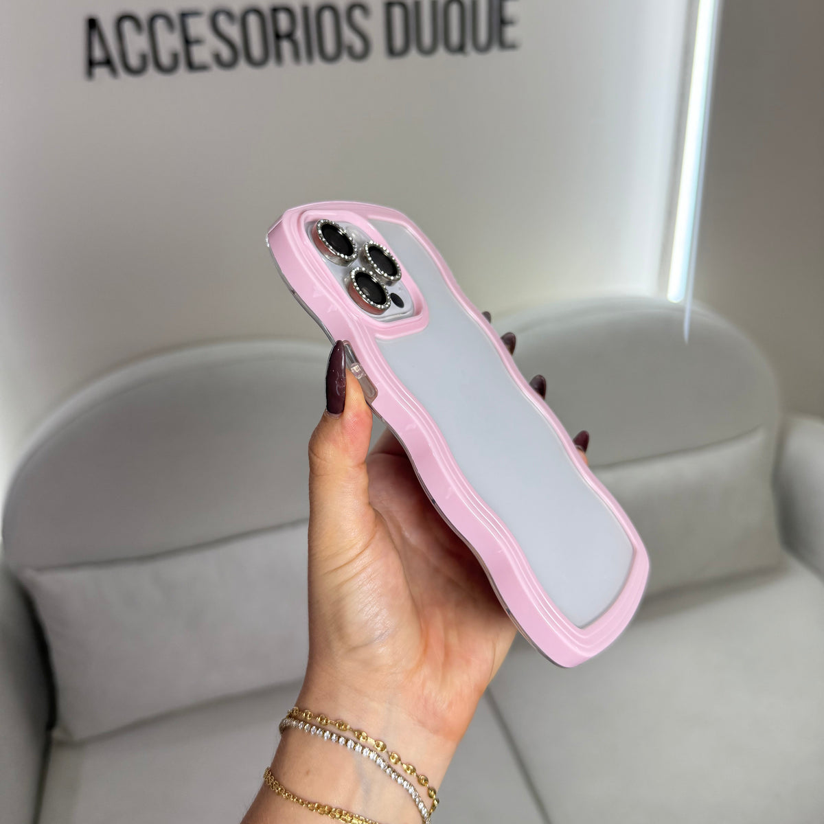 CASE IPHONE 13 PRO NUBE ROSA
