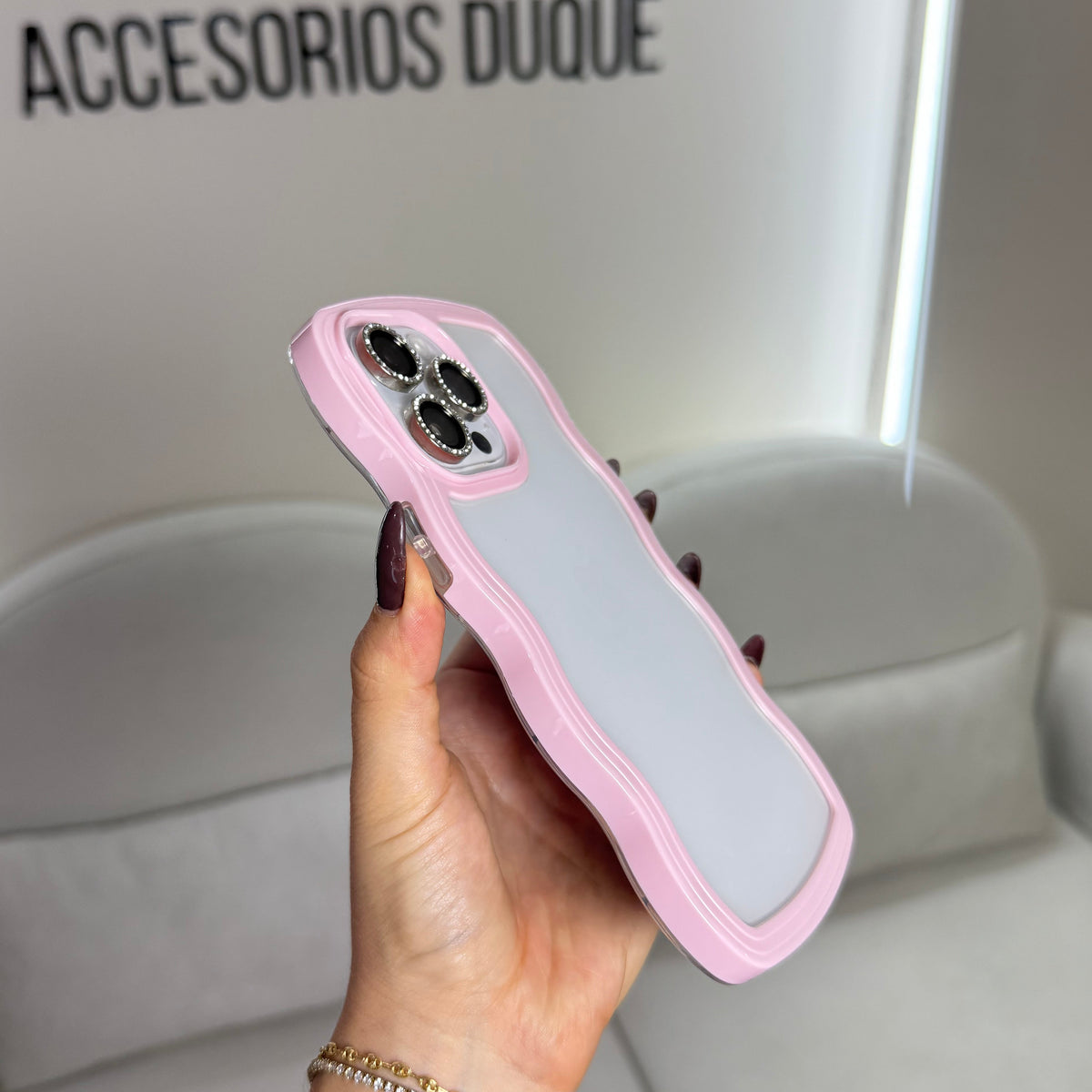 CASE IPHONE 13 PRO MAX NUBE ROSADO