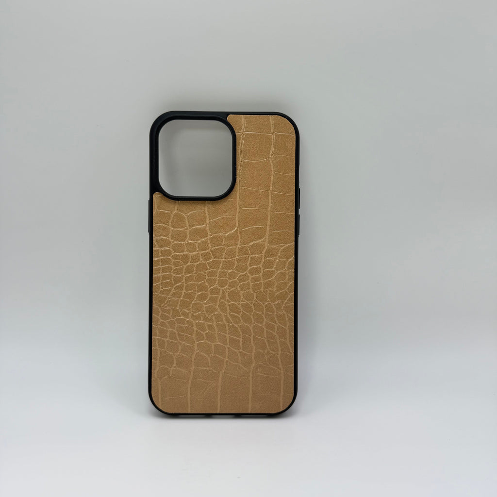 CASE IPHONE 14 PRO MAX COCODRILO BEIGE