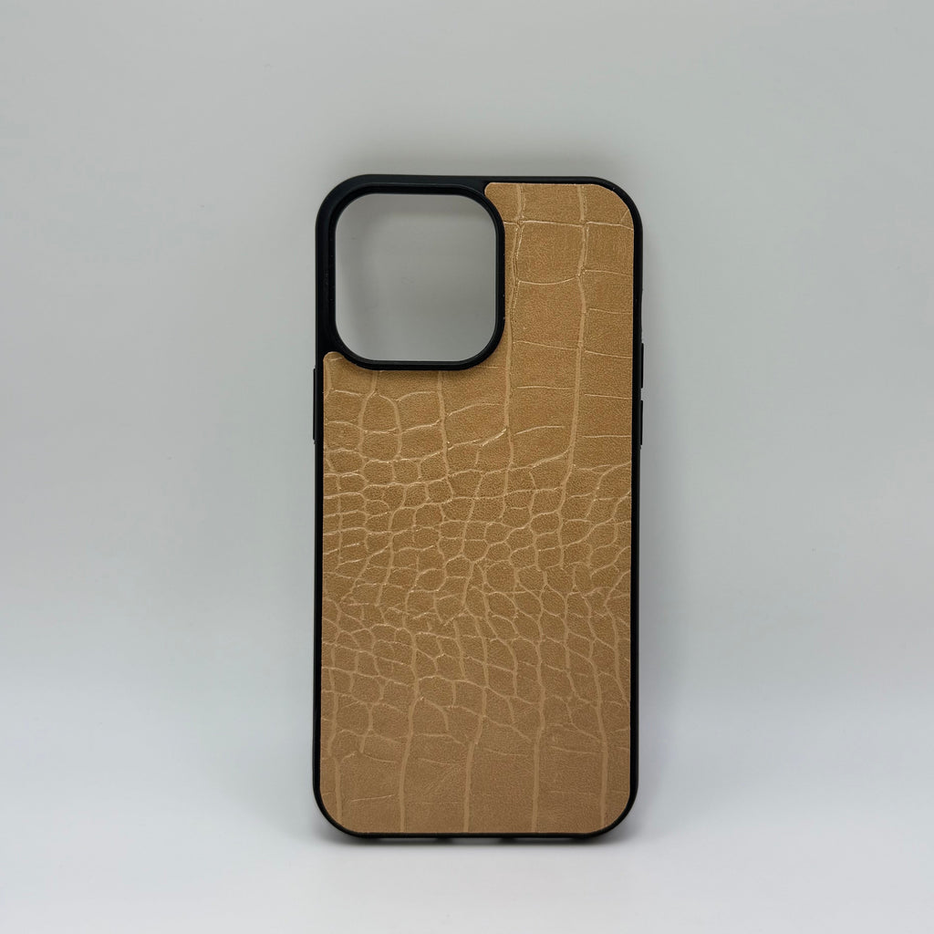 CASE IPHONE 13 PRO MAX COCODRILO BEIGE