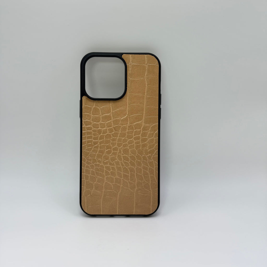 CASE IPHONE 13-14 COCODRILO BEIGE