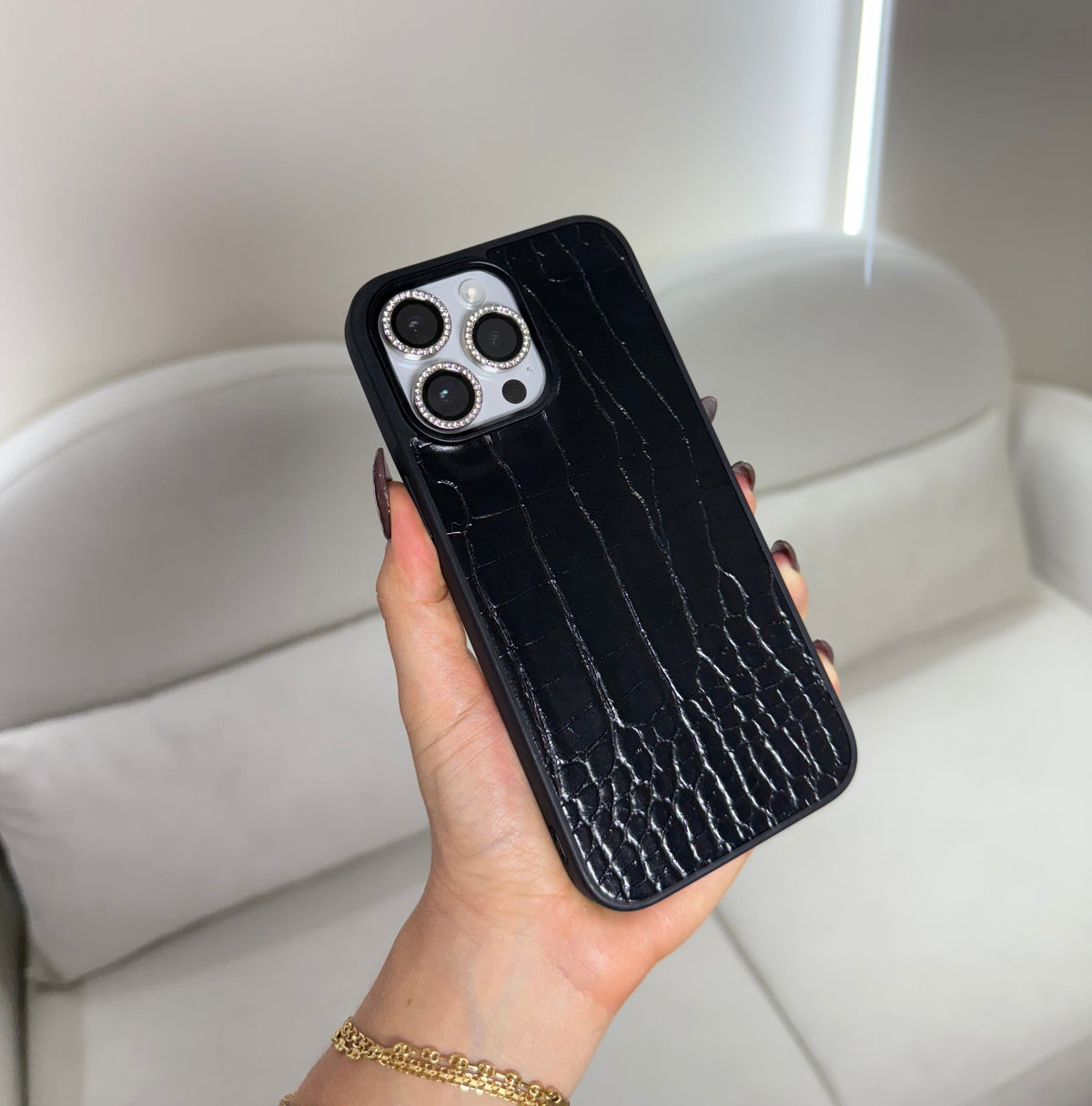 CASE IPHONE 11 PRO MAX COCODRILO NEGRO