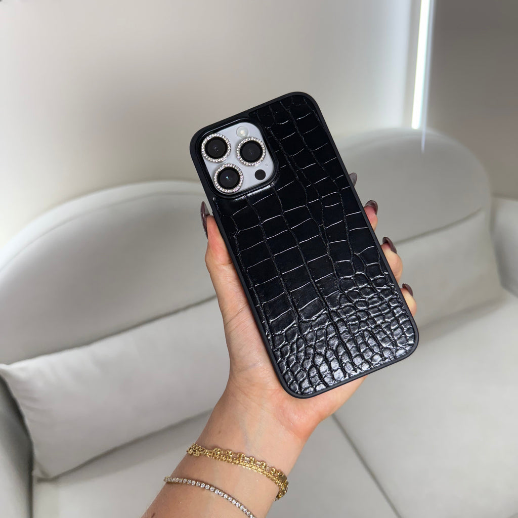CASE IPHONE 14 PRO COCODRILO NEGRO