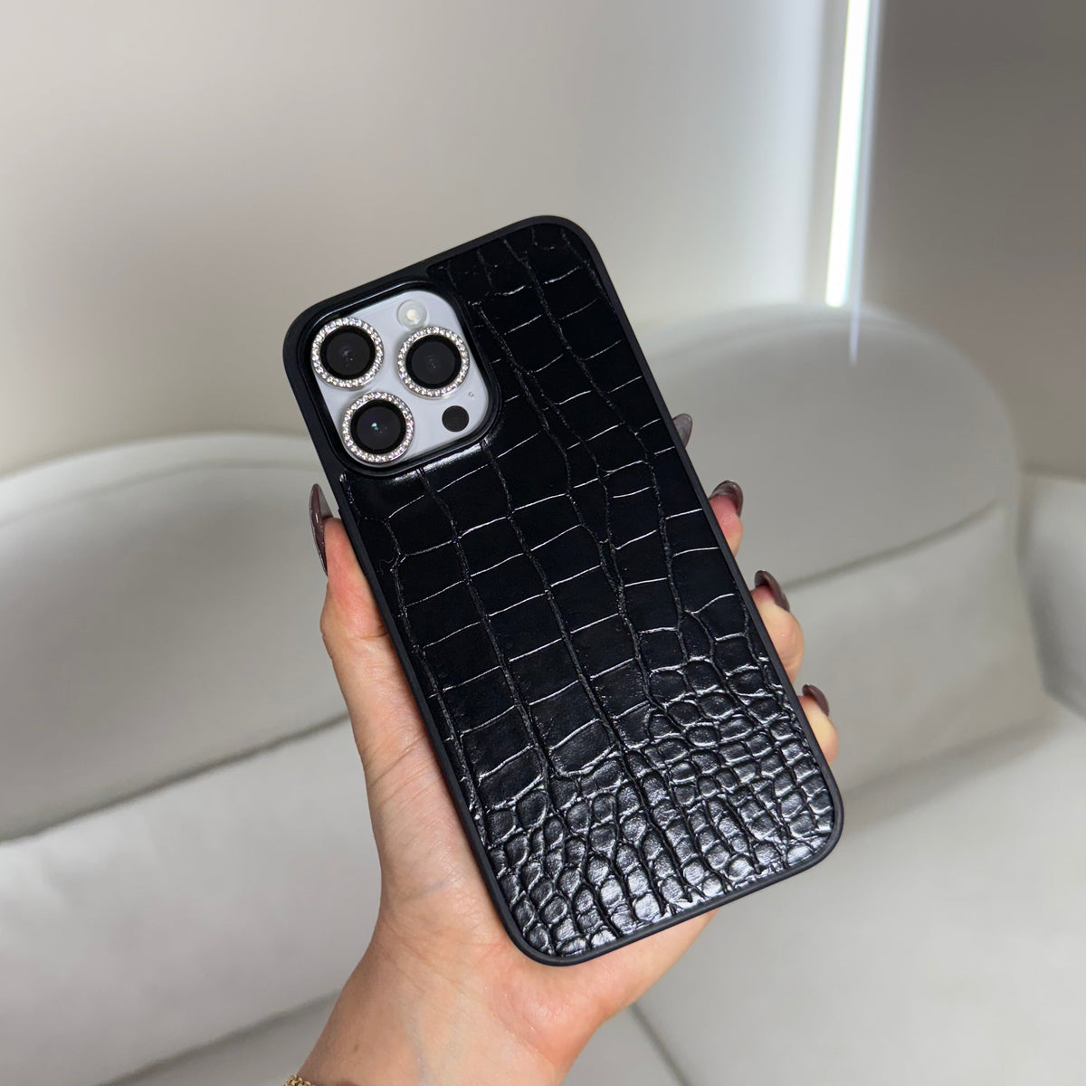 CASE IPHONE 12 PRO MAX COCODRILO NEGRO