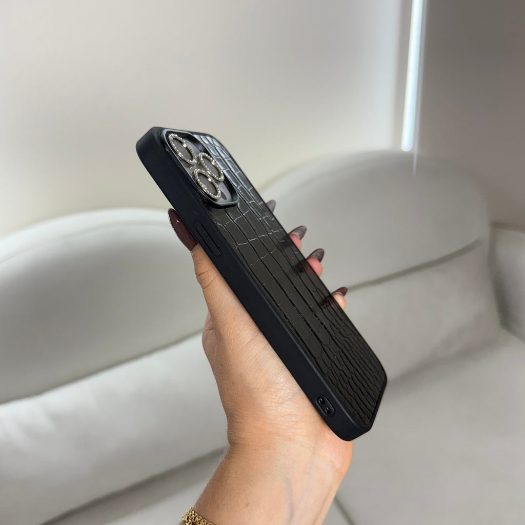 CASE IPHONE 13 PRO COCODRILO NEGRO
