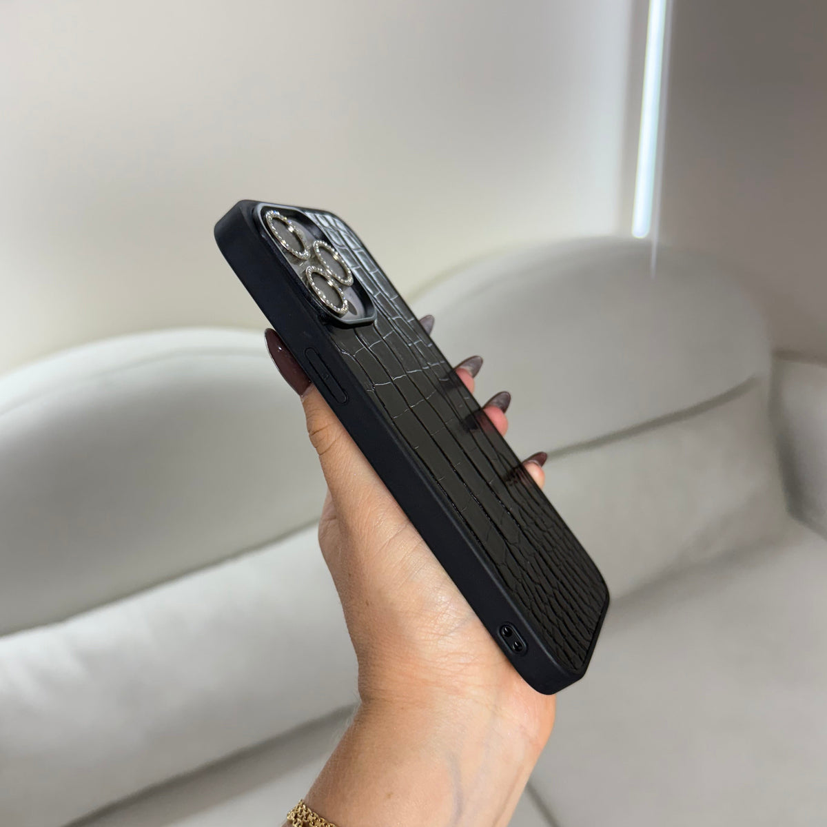 CASE IPHONE 13 PRO COCODRILO NEGRO