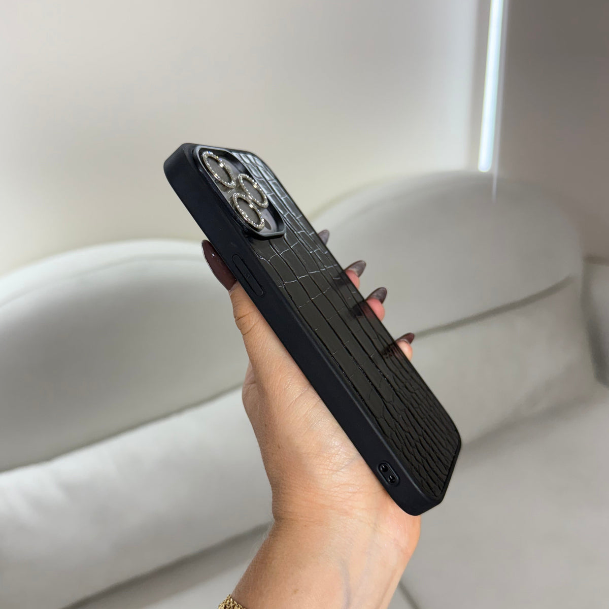 CASE IPHONE 12 PRO MAX COCODRILO NEGRO