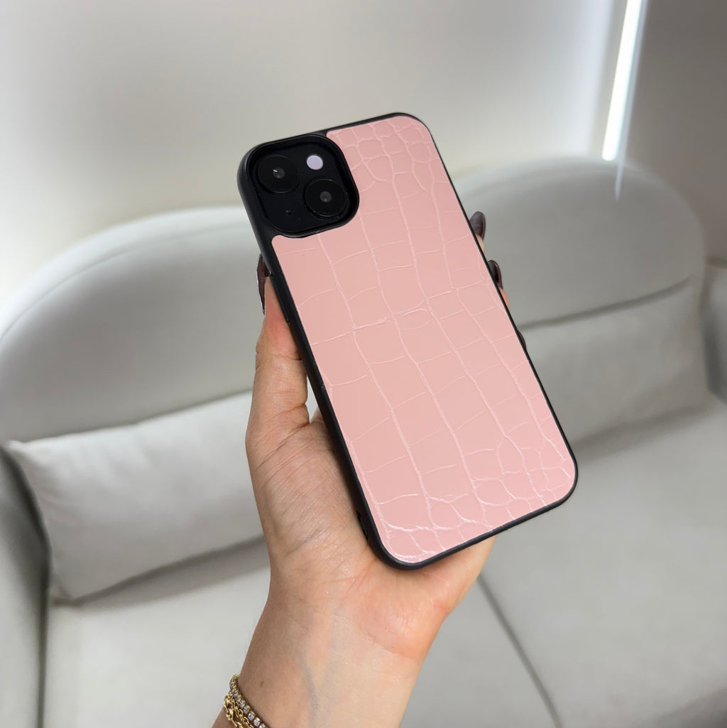 CASE IPHONE 14 PLUS COCODRILO ROSADO