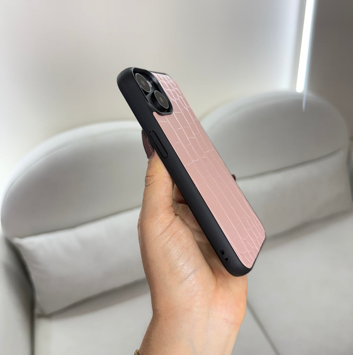 CASE IPHONE 14 PLUS COCODRILO ROSADO
