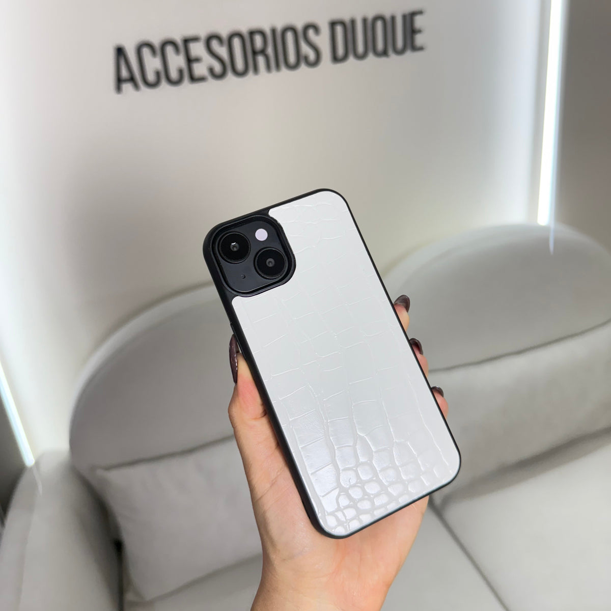 CASE IPHONE 14 PLUS COCODRILO BLANCO