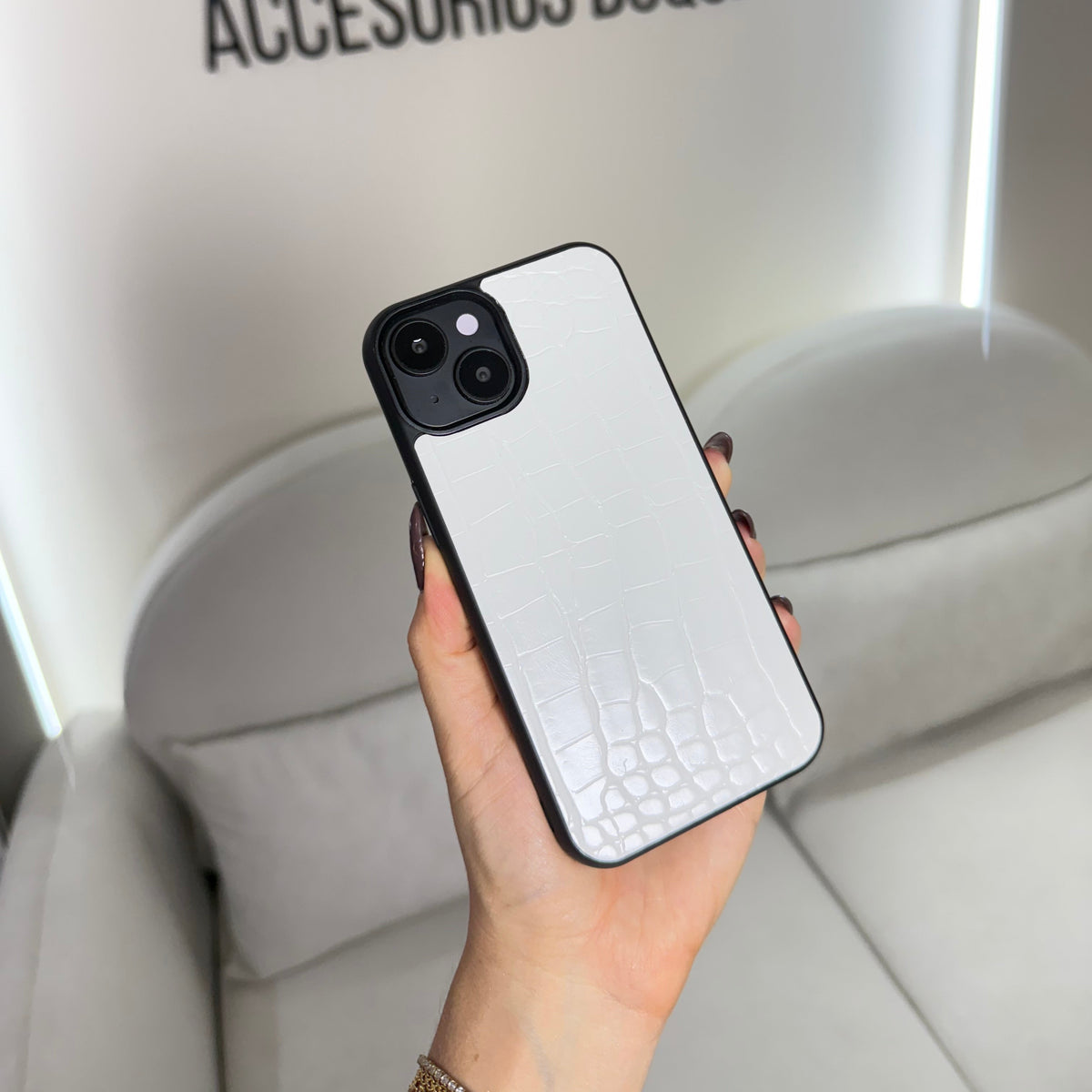 CASE IPHONE 13-14 COCODRILO BLANCO