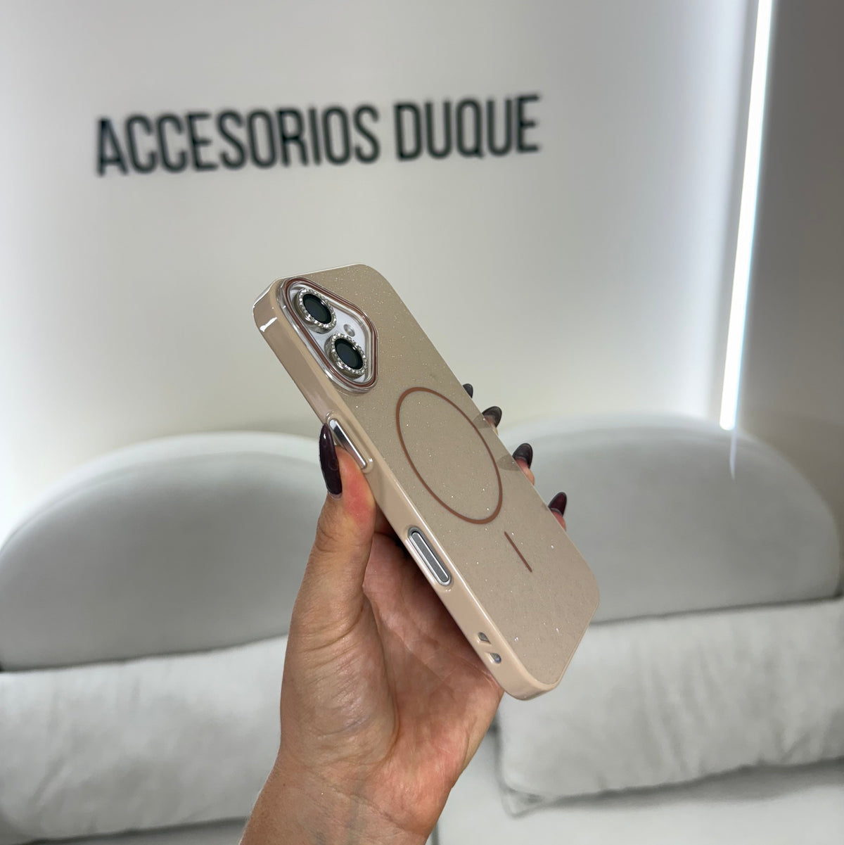 CASE IPHONE 16 GLAM MAGSAFE DORADO