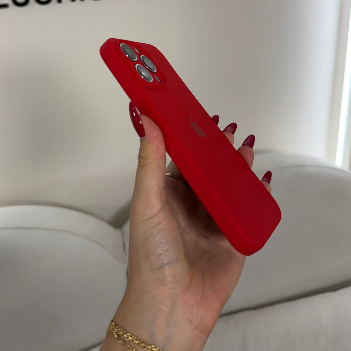CASE IPHONE 16 PRO MAX SILICONA ROJO