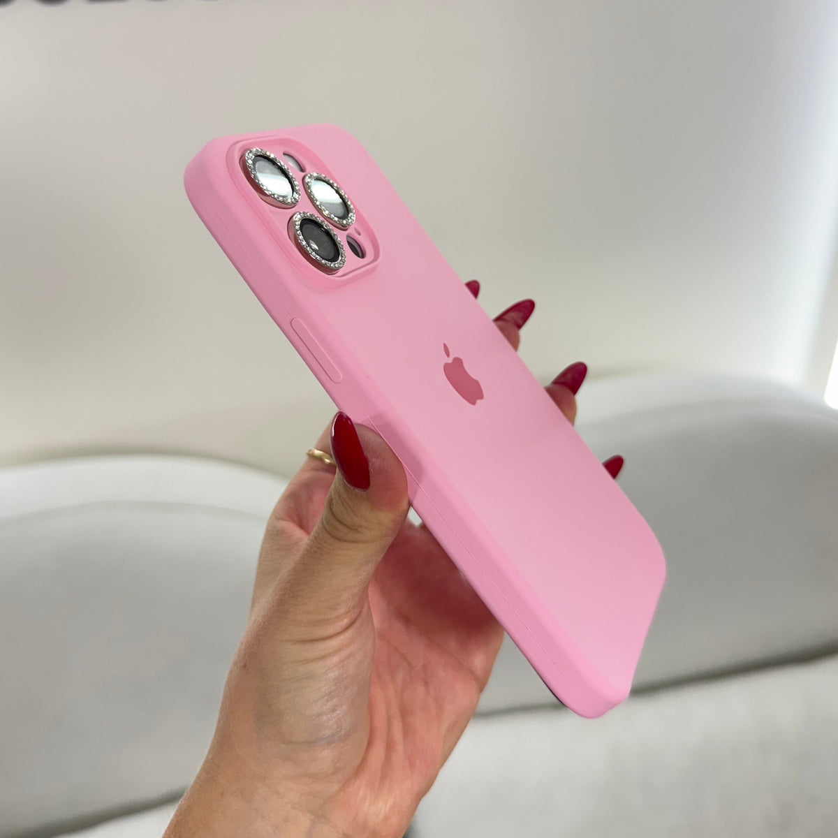 CASE IPHONE 16 PRO MAX SILICONA ROSADO