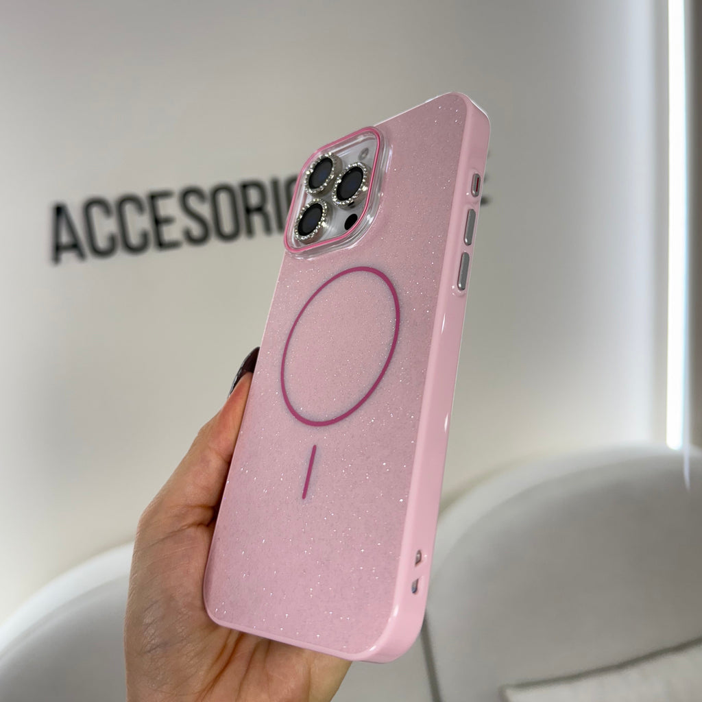 CASE IPHONE 13 PRO MAX GLAM MAGSAFE ROSADO