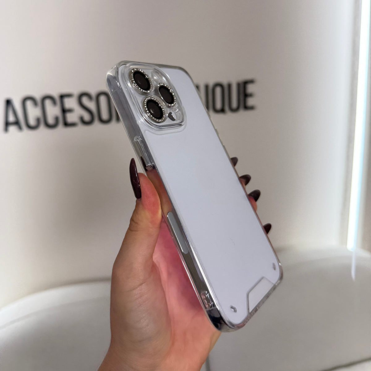 CASE IPHONE 15 PRO MAX ACRILICO TRANSPARENTE