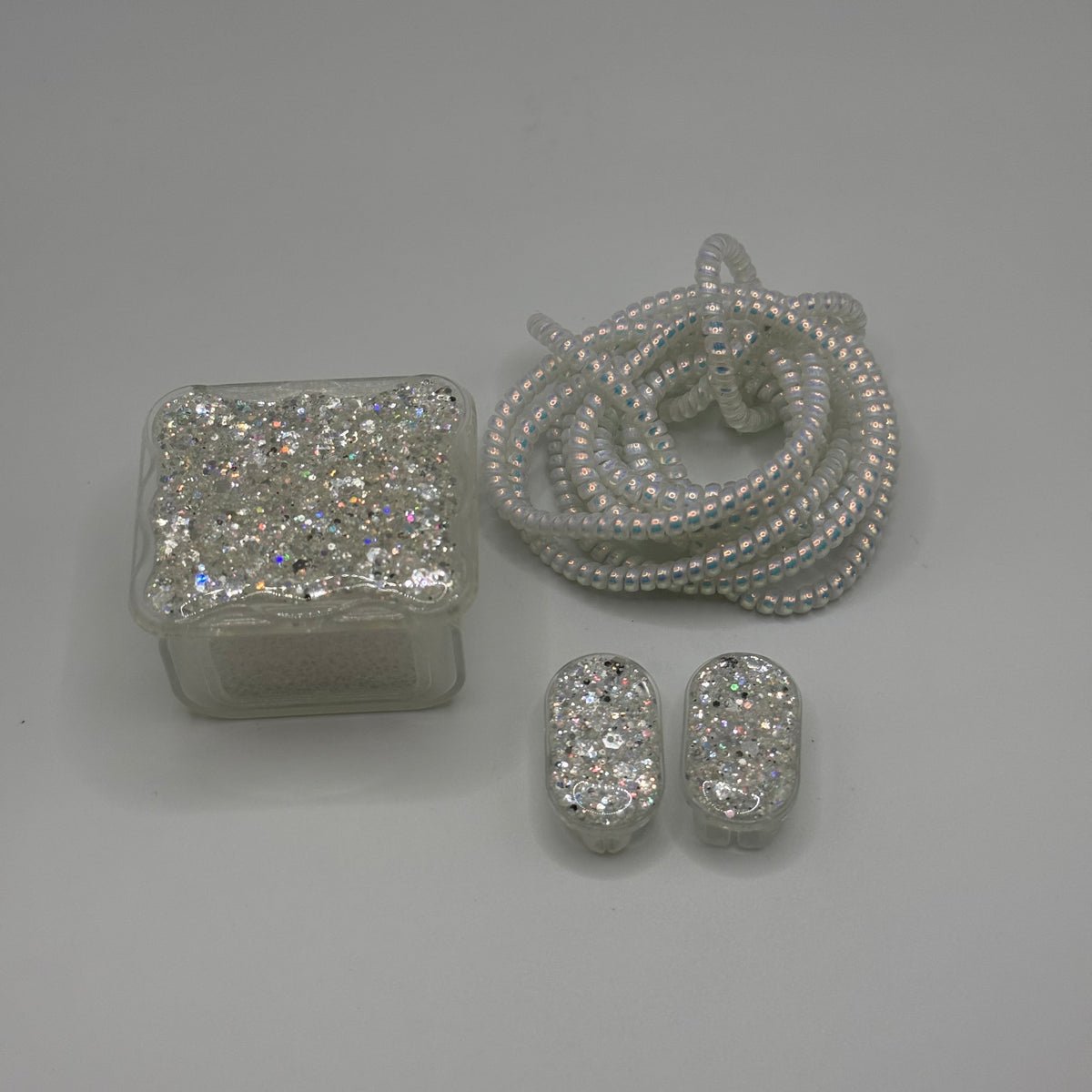 PROTECTOR DE CARGADOR GLITTER PLATEADO