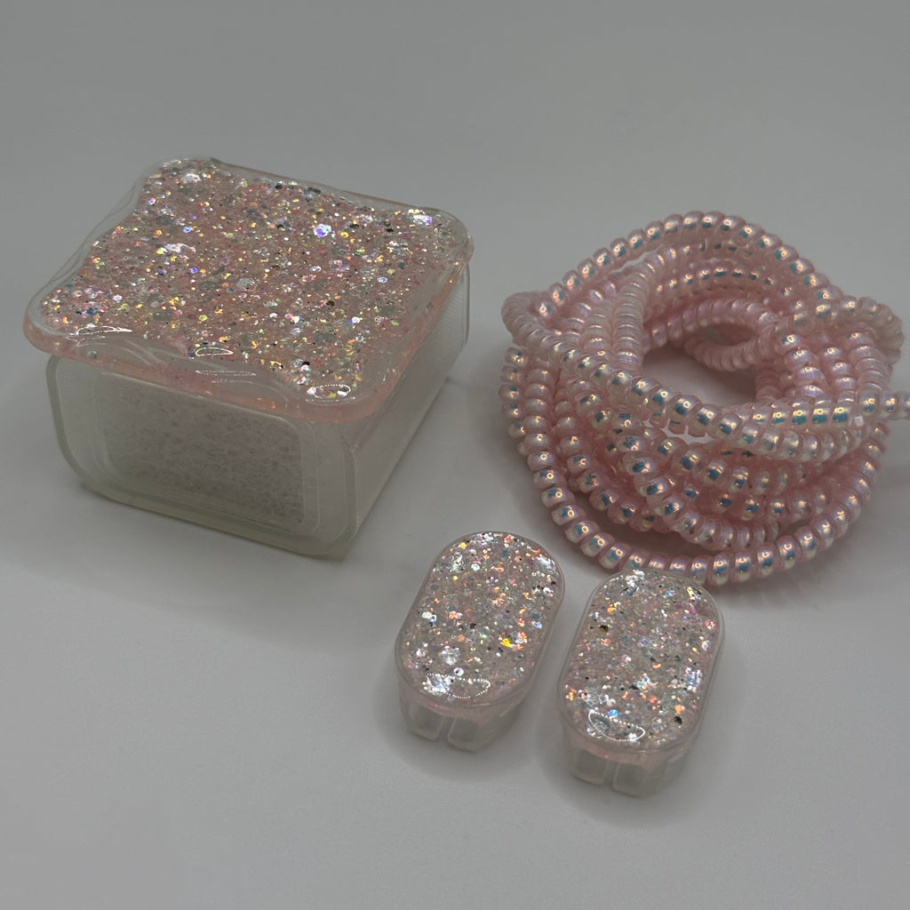 PROTECTOR DE CARGADOR GLITTER ROSA